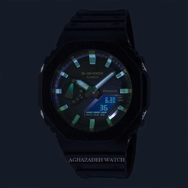 ساعت مردانه جی شاک پمپی کاسیو G-SHOCK CASIO GA-2100RC-1ADR