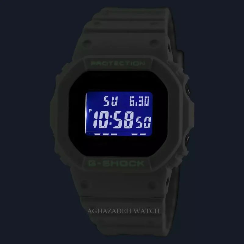 ساعت مردانه جیشاک کاسیو سفید G-SHOCK CASIO DW-B5600SF-7DR