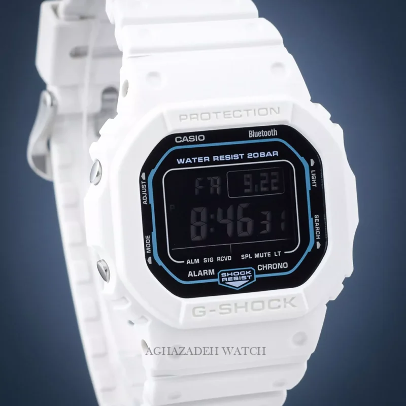 ساعت مردانه جیشاک کاسیو سفید G-SHOCK CASIO DW-B5600SF-7DR