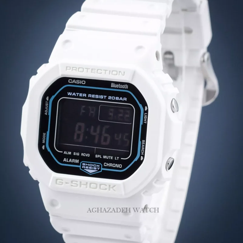 ساعت مردانه جیشاک کاسیو سفید G-SHOCK CASIO DW-B5600SF-7DR