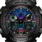 ساعت مردانه جیشاک بلک G-SHOCK CASIO GA-100RGB-1ADR