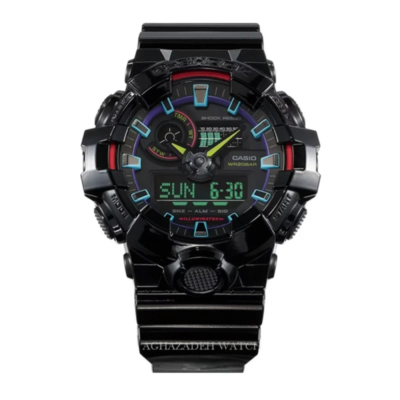 ساعت جی شاک مشکی مردانه G-SHOCK CASIO GA-700RGB-1ADR