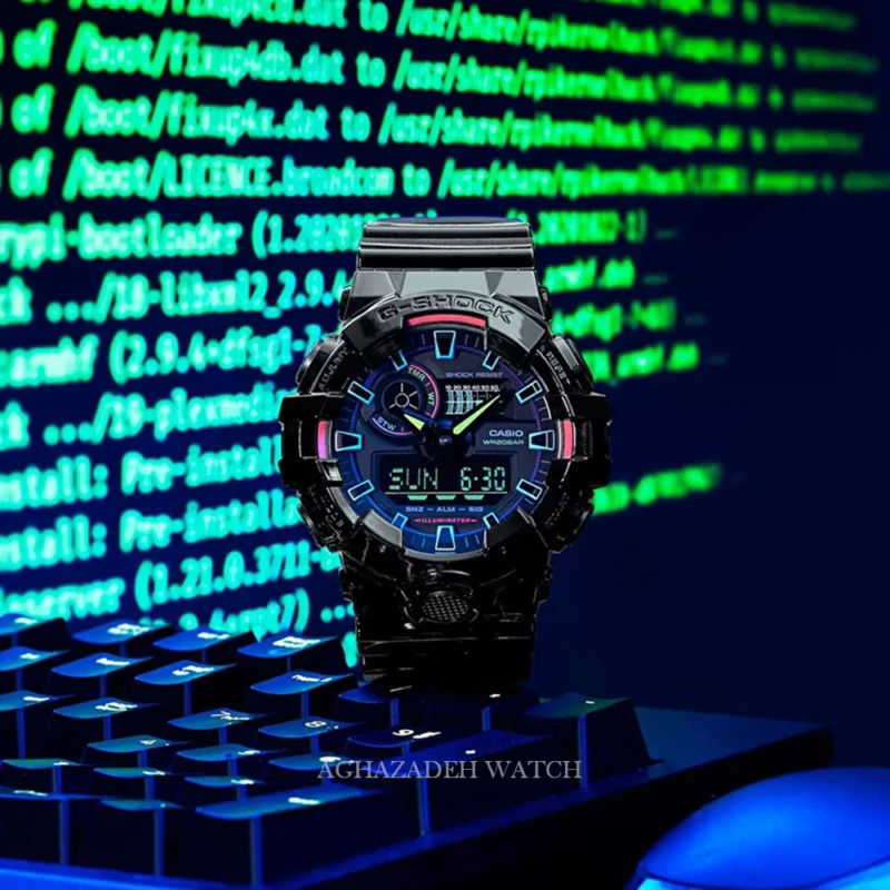 ساعت جی شاک مشکی مردانه G-SHOCK CASIO GA-700RGB-1ADR