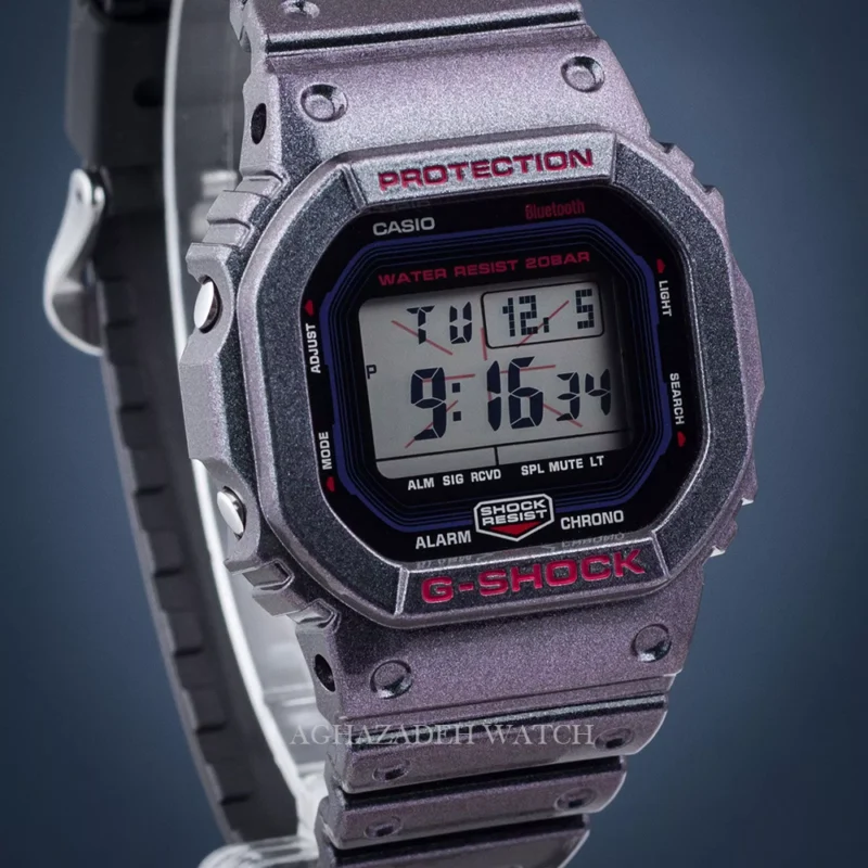 ساعت کاسیو مردانه جی شاک بنفش G-SHOCK CASIO DW-B5600AH-6DR